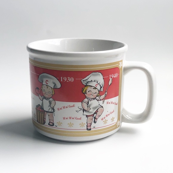 Campbell's Soup Chefs Over Decades 1910-1940 Ceramic Wide Mouth VTG Cup Mug EUC - Picture 1 of 16
